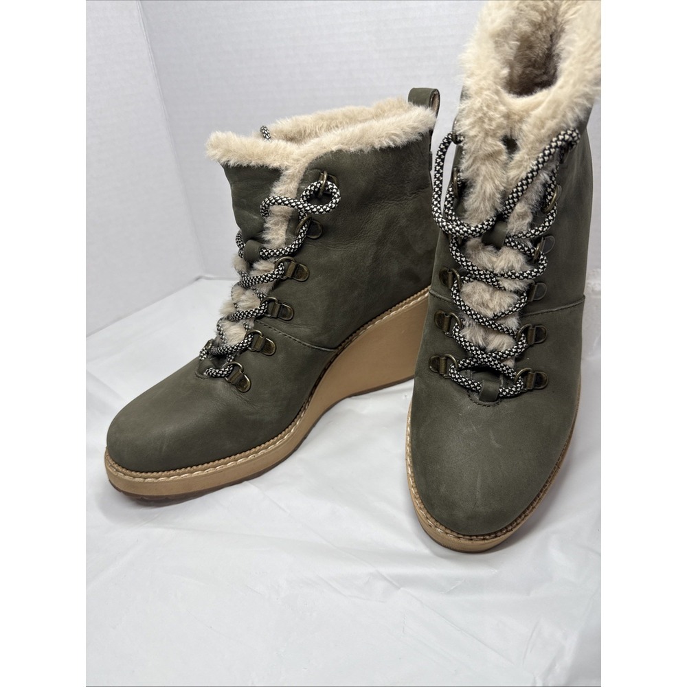 TOMS Melrose Womens Green Olive, Leather, Ankle Boots Size 7.5 - Picture 16 of 16